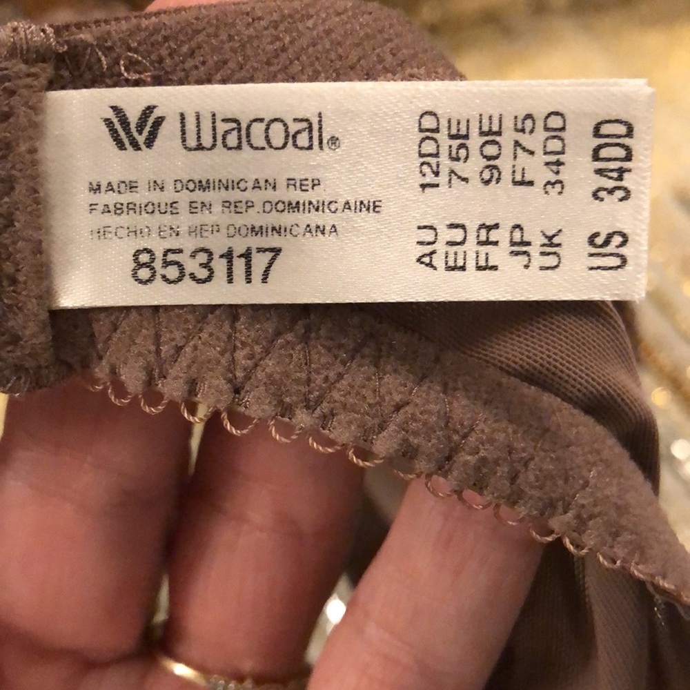 Wacoal La Femme 🔥 plunge T-Shirt bra fleshy mocha tone 34 DD underwire bra 😍 - Picture 6 of 10